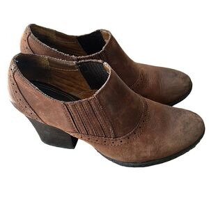 BOC Børn Concept Chunky Heeled Brown Leather Shoe Size 8